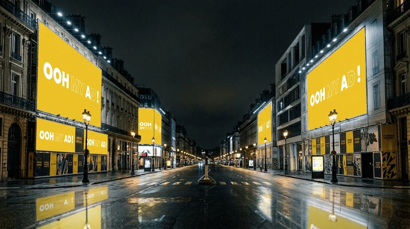 Supports publicitaires de proximité — OOH MY AD ! média captif déployé en France